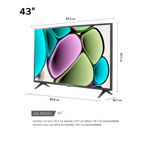 Televisor LG 43 FHD Smart TV ThinQ AI webOS + Control Remoto Magic 43LR6000PSA