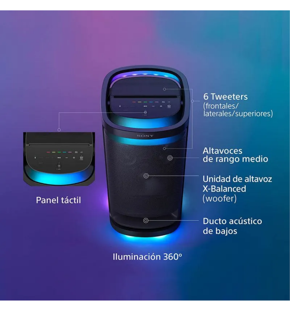 Parlante Bluetooth SONY SRS-XV900 portátil