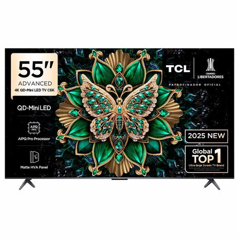 Televisor TCL 55 QD MINI LED 4K UHD Año 2025 Google TV 55C6K